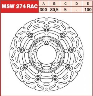 MSW274RAC Тормозной диск TRW подбор по vin на Brocar