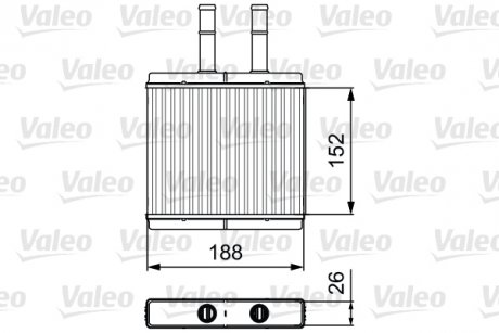 812442 Радіатор пічки VALEO підбір по vin на Brocar