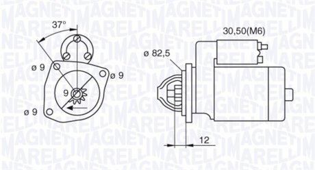 063521082390 Стартер MAGNETI MARELLI підбір по vin на Brocar