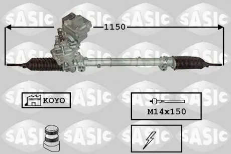 7176061 Рульова рейка з електопідсил. SASIC подбор по vin на Brocar