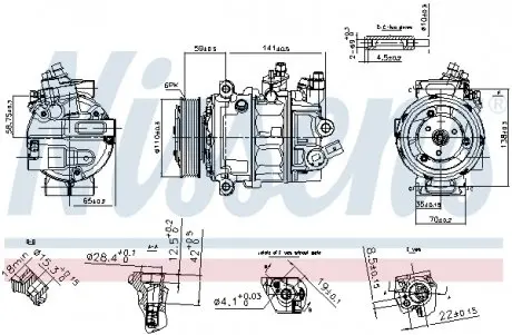 890754 Компресор кондиціонера NISSENS підбір по vin на Brocar
