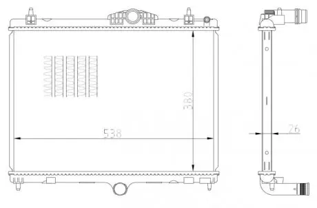 550027 Радіатор охолодження NRF підбір по vin на Brocar