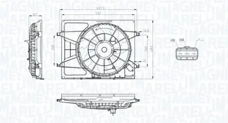 069422796010 Вентилятор радіатора MAGNETI MARELLI підбір по vin на Brocar