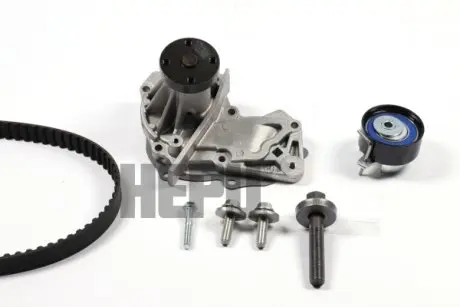 PK02552 Комплект ГРМ, пас+ролик+помпа HEPU подбор по vin на Brocar