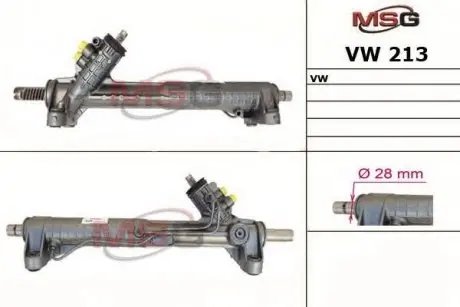 VW213 Кермова рейка з г/п VW Transporter IV 1.8-2.5D 07.90-04.03 MSG підбір по vin на Brocar