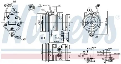 89261 Компресор, Кондиціонер NISSENS підбір по vin на Brocar