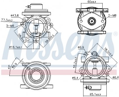 98294 Клапан рециркуляціі ВГ (EGR) NISSENS підбір по vin на Brocar