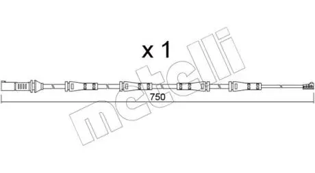 SU373 Датчик износа тормозных колодок (задних) BMW X5 (G05/F95)/X7 (G07) 18- (750mm) METELLI подбор по vin на Brocar