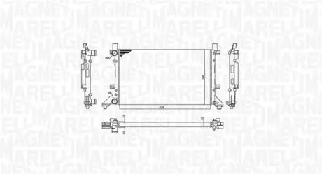 BM1894 MARELLI Радиатор двигателя VW LT 28-35 (2DM) 2,3 2,5SDI/TDI2,8TDI LT 28-46 (2DX0AE) 2,3 MAGNETI MARELLI підбір по vin на Brocar