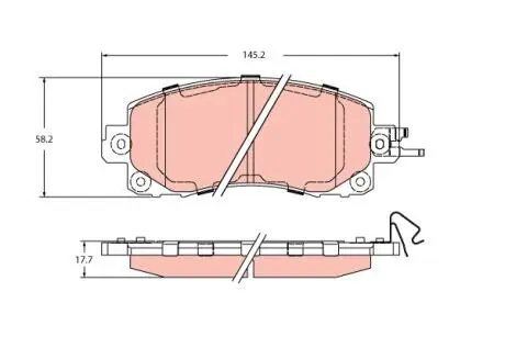 GDB2216 KLOCKI HAM. SUBARU P. FORESTER/IMPREZA/XV 2,0-2,5 16- TRW подбор по vin на Brocar