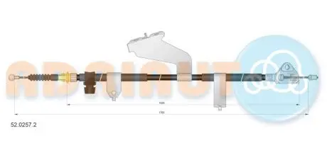 5202572 А_Трос гальмівний TOYOTA Yaris R LH disc brake &quot;1,0-1,4 &quot;11&gt;&gt; ADRIAUTO підбір по vin на Brocar