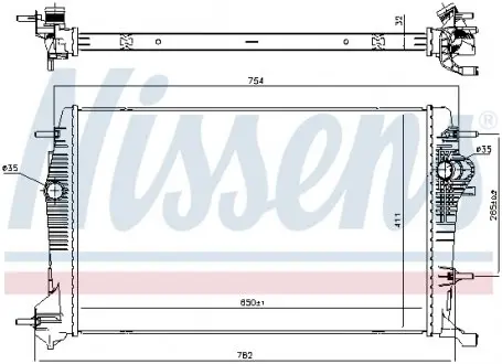 637648 Радиатора GRAND SCENIC 09- NISSENS подбор по vin на Brocar