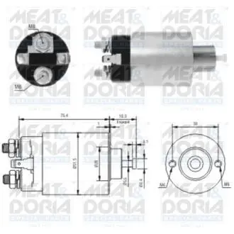 46167 Соленоїд стартера MEAT&DORIA підбір по vin на Brocar