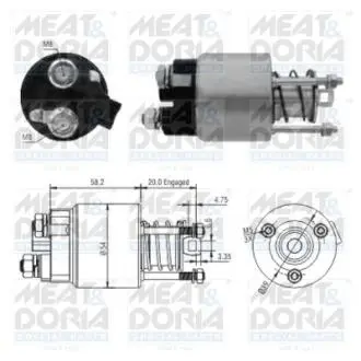 46101 Соленоїд стартера MEAT&DORIA підбір по vin на Brocar