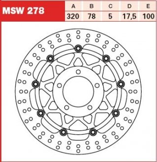 MSW278 Гальмівний диск TRW підбір по vin на Brocar