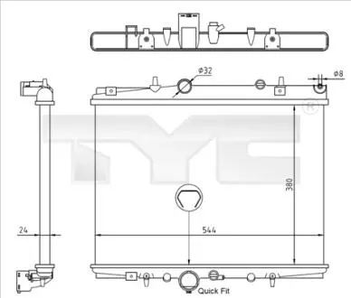 7260018R Теплообмінник TYC підбір по vin на Brocar