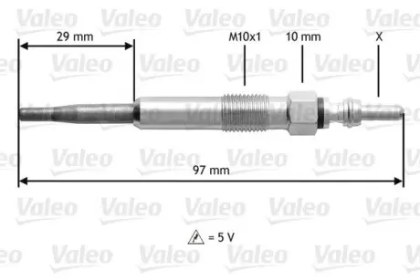 345125 Glow-Plug VALEO подбор по vin на Brocar