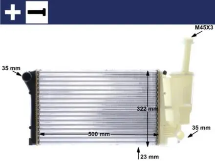 CR1451000S Радіатор, система охолодження двигуна MAHLE / KNECHT підбір по vin на Brocar