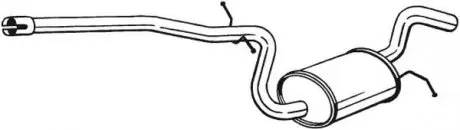 285459 Центр. глушник,випускна сист. BOSAL підбір по vin на Brocar
