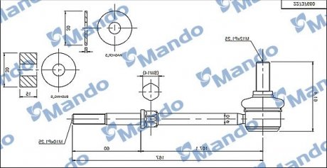 MSC010100 MSC010100 MANDO Стойка стабілізатора MANDO підбір по vin на Brocar