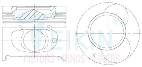 70103A050 Поршни +0.50mm (к-кт на мотор) 1,5dCi K9K Renault Logan, Kangoo, Megane/Nissan Micra, Note/Suzuki Ji TEIKIN підбір по vin на Brocar