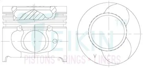 70103A050 Поршні +0.50mm (к-кт на двигун) 1,5dCi K9K Renault Logan, Kangoo, Megane/Nissan Micra, Note/Suzuki Ji TEIKIN підбір по vin на Brocar
