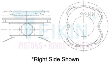 46337100 Поршні +1.00mm (к-кт на мотор) 2UZ-FE до 2005р. Toyota Land Cruiser, Tundra, Sequoia, Lexus LX470 TEIKIN підбір по vin на Brocar