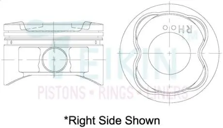 46337050 Поршни +0.50mm (к-кт на мотор) 2UZ-FE до 2005г Toyota Land Cruiser, Tundra, Sequoia, Lexus LX470 TEIKIN подбор по vin на Brocar