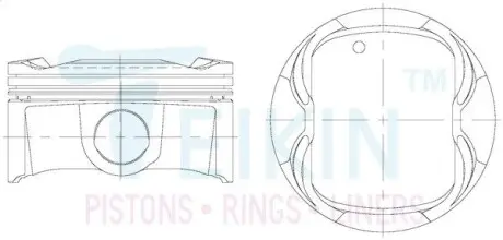 46363100 Поршні ремонт +1.00mm (к-кт на мотор) 2GR-FE 3,5L Toyota Camry, RAV-4, Venza, Lexus ES350 TEIKIN підбір по vin на Brocar
