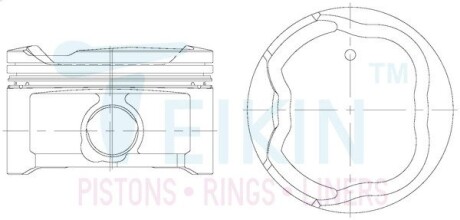 46360050 Поршні +0.50mm (к-кт на двигун) 2TR-FE 2,7L Toyota Land Cruiser Prado, 4runner, Fortuner TEIKIN підбір по vin на Brocar