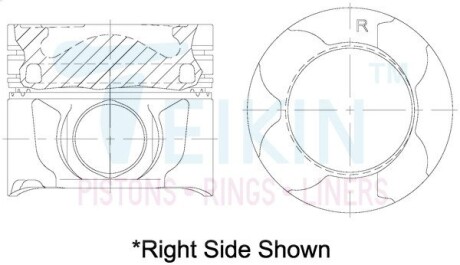 46691AG050 Поршні ремонт +0.50mm (к-кт на двигун) 1VD-FTV 4,5 diesel Land Cruiser 200, Lexus LX450D TEIKIN підбір по vin на Brocar