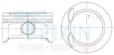 43694050 Поршні ремонтні +0.50mm (к-кт на двигун) 4B12 Mitsubishi 2,4L Outlander, Lancer TEIKIN підбір по vin на Brocar