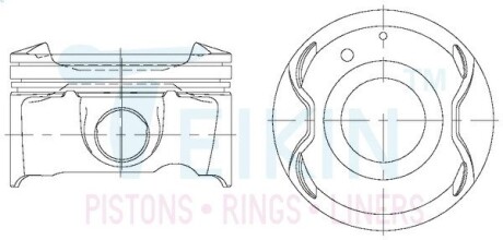 44357050 Поршні +0.50mm (к-кт на двигун) QR25DE 2014-- Nissan X-Trail T32, Rogue, Teana TEIKIN підбір по vin на Brocar