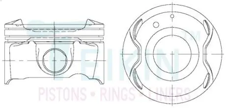44357050 Поршні +0.50mm (к-кт на двигун) QR25DE 2014-- Nissan X-Trail T32, Rogue, Teana TEIKIN підбір по vin на Brocar