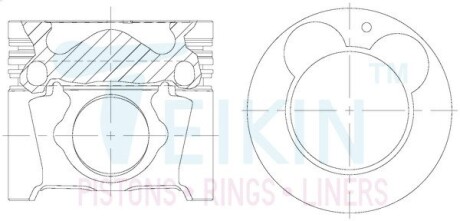 51150AG050 Поршні ремонт +0.50mm(к-кт на мотор) 1,5TCI D4FA Accent, Matrix, Rio, Cerato TEIKIN підбір по vin на Brocar