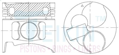 43232AG100 Поршні ремонт (+1.00мм) (к-кт на мотор) Mitsubishi 2.8TD 4M40T Alfin Gallery TEIKIN підбір по vin на Brocar