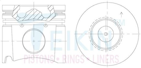 38658ASTD Поршні стандарт (STD) (к-кт на двигун) Rover, Honda Accord 20T2/20T2N/20T2R TEIKIN підбір по vin на Brocar