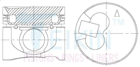 43672AG050 Поршні ремонт (+0.50мм) (к-кт на двигун) Mitsubishi 4D56T-II Alfin Gallery TEIKIN підбір по vin на Brocar