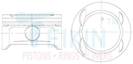 51135050 Поршні +0.50mm (к-кт на двигун) G4KE 2.4L Hyundai Sonata, Kia Magentis TEIKIN підбір по vin на Brocar