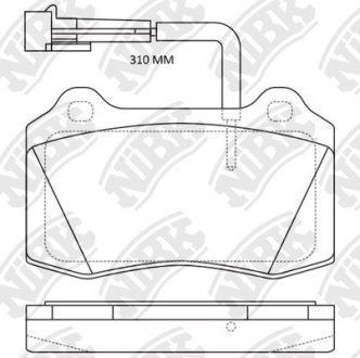 PN0202W Колодки тормозные Jeep, Jaguar, Tesla, Volvo, Chrysler, Citroen, Alfa NiBK підбір по vin на Brocar