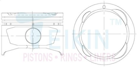 46277050 Поршні +0.50mm (к-кт на двигун) 7A-FE Toyota Carina E, Celica, Corolla TEIKIN підбір по vin на Brocar