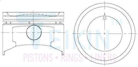 43271050 Поршні +0.50mm (к-кт на двигун) Mitsubishi 6G74 3,5L Mitsubishi Pajero TEIKIN підбір по vin на Brocar