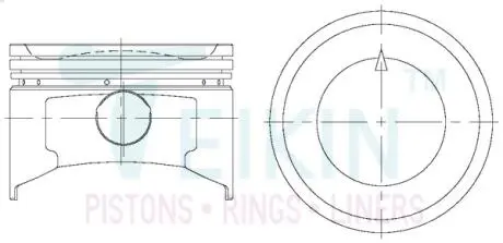 43271050 Поршні +0.50mm (к-кт на двигун) Mitsubishi 6G74 3,5L Mitsubishi Pajero TEIKIN підбір по vin на Brocar