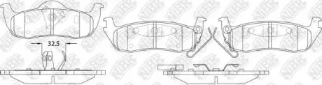 PN0429 Колодки гальмівні задні Infiniti QX56, Armada, Titan, Grand Cherokee NiBK підбір по vin на Brocar