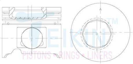 46268050 Поршні ремонт (+0.50мм) (к-кт на двигун) Toyota Land Cruiser 80 1HD-T TEIKIN підбір по vin на Brocar