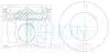 Поршни +0.50mm (к-кт на мотор) Ford Tranzit, Boxer 2,2 PUMA (P22DTE) 35201AG050