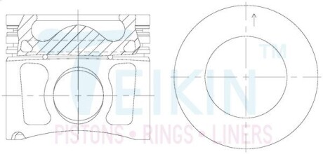 35201AG050 Поршні +0.50mm (к-кт на двигун) Ford Tranzit, Boxer 2,2 PUMA (P22DTE) TEIKIN підбір по vin на Brocar