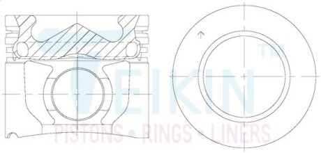 38661AG050 Поршні ремонт (+0.50мм) (к-кт на двигун) Honda N22A1, N22A2 2.2CDTi TEIKIN підбір по vin на Brocar