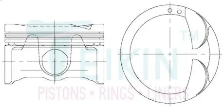 45157050 Поршни двигателя +0.50mm(к-кт на мотор) (1*1*2) M16A Suzuki AKK416 TEIKIN подбор по vin на Brocar
