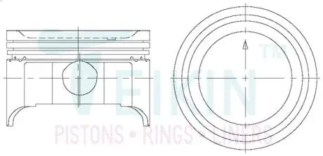 45137050 Поршні +0.50mm (к-кт на двигун) H27 Suzuki Grand Vitara XL7 (JA627) TEIKIN підбір по vin на Brocar